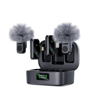 Fitgear FG-X10 Dual-Condenser Wireless Lavalier Microphone – 2.4 GHz, Noise Reduction, Charging Case