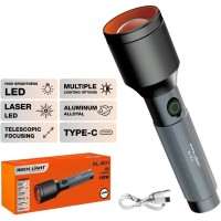 Rock Light M31 100W Metal Torch with Zooming Head | Type-C Rechargeable Torch Torch (Rechargeable)