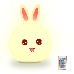 Cute Happy Bunny Rabbit Design Touch Sensor Night LED Lamp With Touch