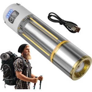 Multifunctional Super Bright Long Distance Rechargeable Flashlight, LED Flashlight, Powerful Tactical Torch Light, Outdoor Waterproof Focus Zoomable Flashlight, Pocket Flashlight for Camping Hiking